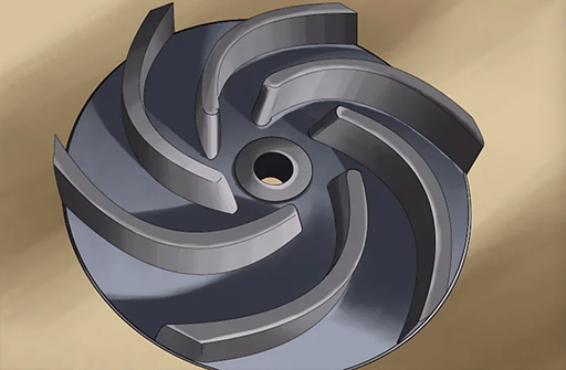 A diagram about screwing on the impeller